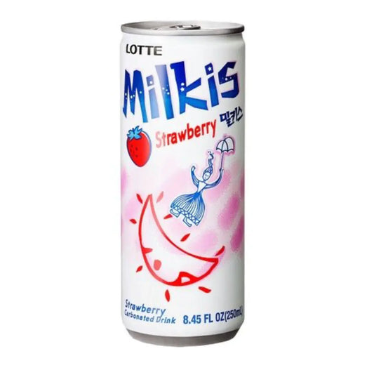 LOTTE  Boisson Gazeuse Milkis Fraise (canette) - Oishii Mart