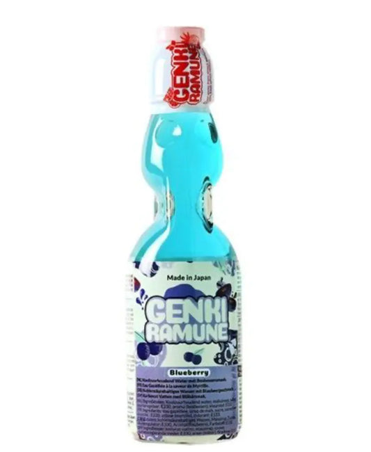GENKI RAMUNE  Boisson Gazeuse Myrtille - Oishii Mart