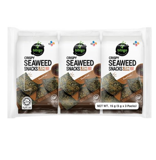 Bibigo BBQ Snacks Croustillants Algues ( a l'unite ) - Oishii Mart
