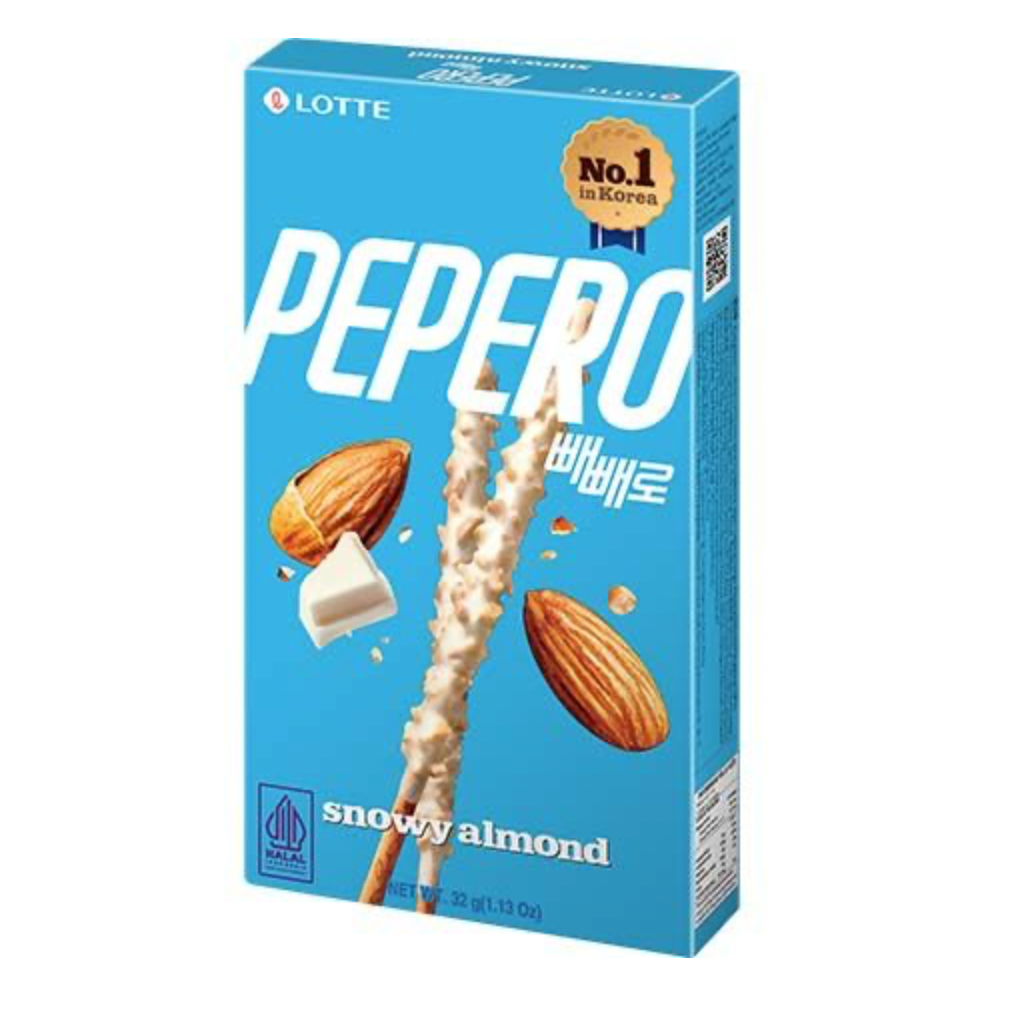LOTTE PEPERO  Bâtonnets de Biscuit Snowy Almond